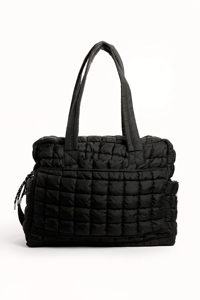 Haylie Black Quilted Weekender Bag DOORBUSTER - Image 6