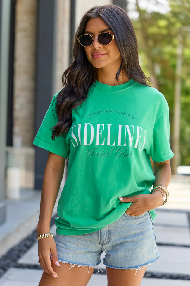 Head In The Game Green Graphic Tee - Image 3