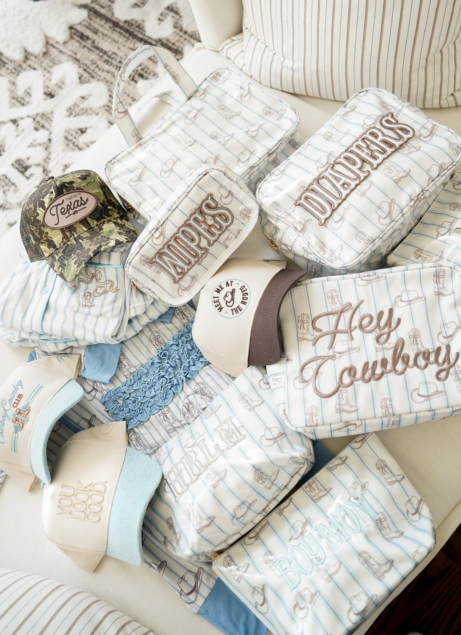 KenzKustomz Western Blues Striped XL Bag - Hey Cowboy - Image 6