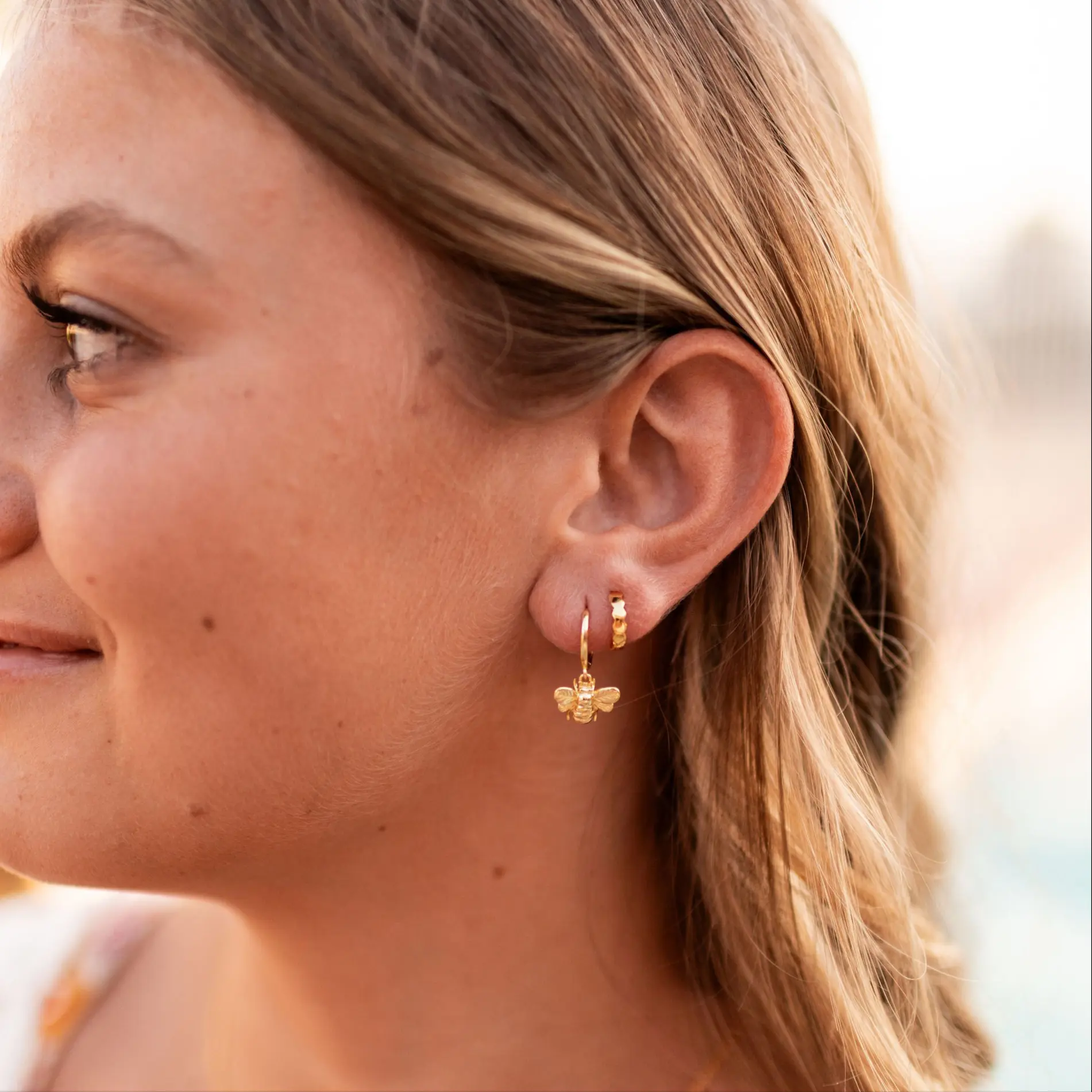 Honeycomb Hoop Earrings - Image 2