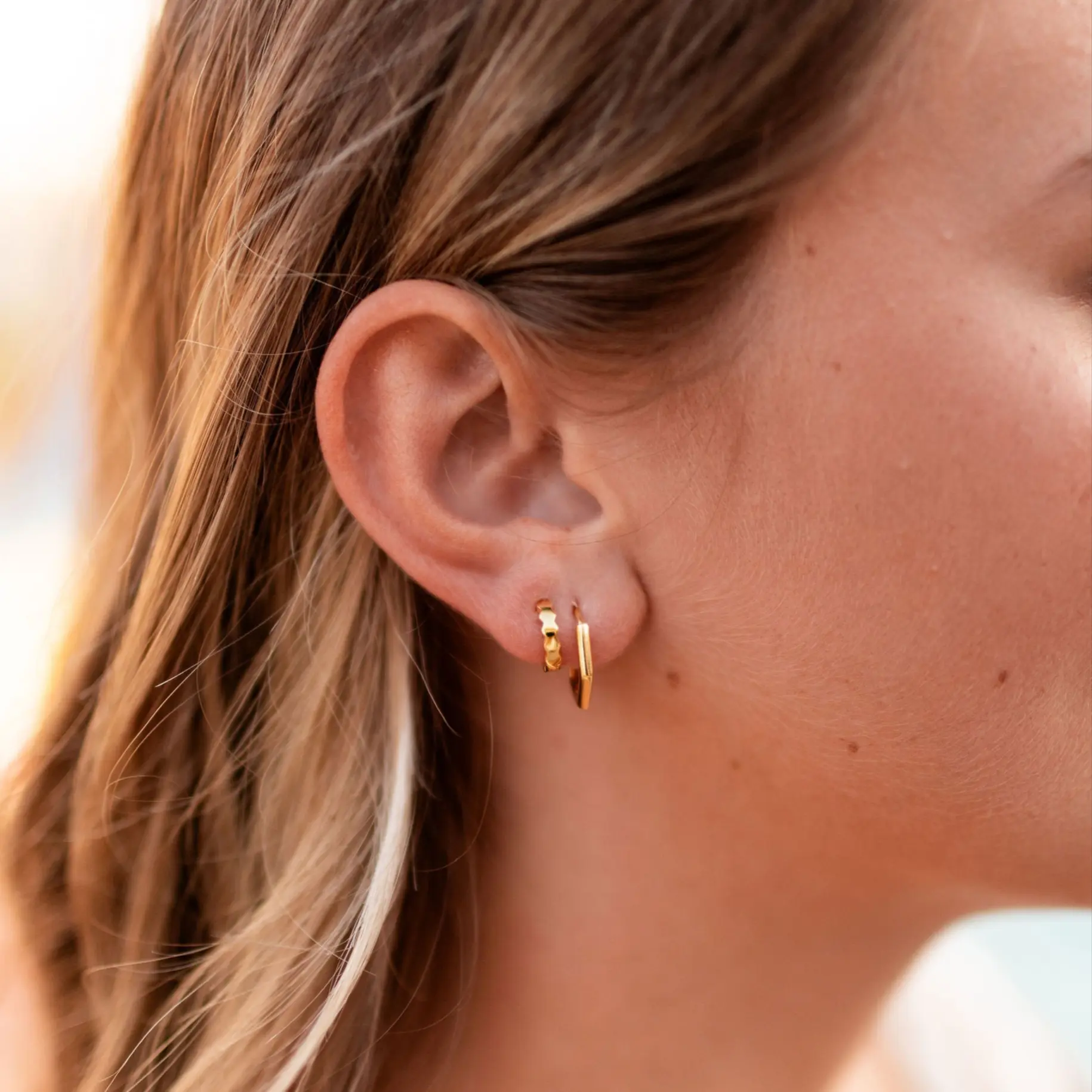 Honeycomb Hoop Earrings - Image 6