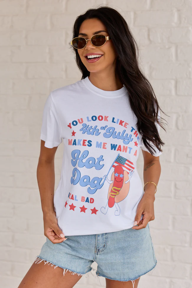I Look Like the 4th Of July White Graphic Tee DOORBUSTER