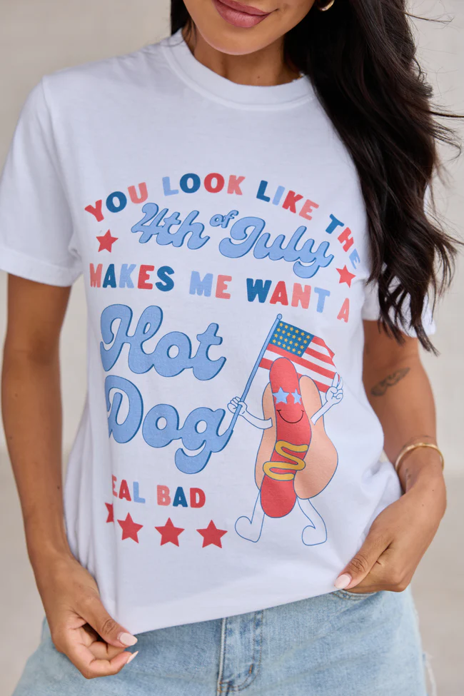 I Look Like the 4th Of July White Graphic Tee DOORBUSTER - Image 2