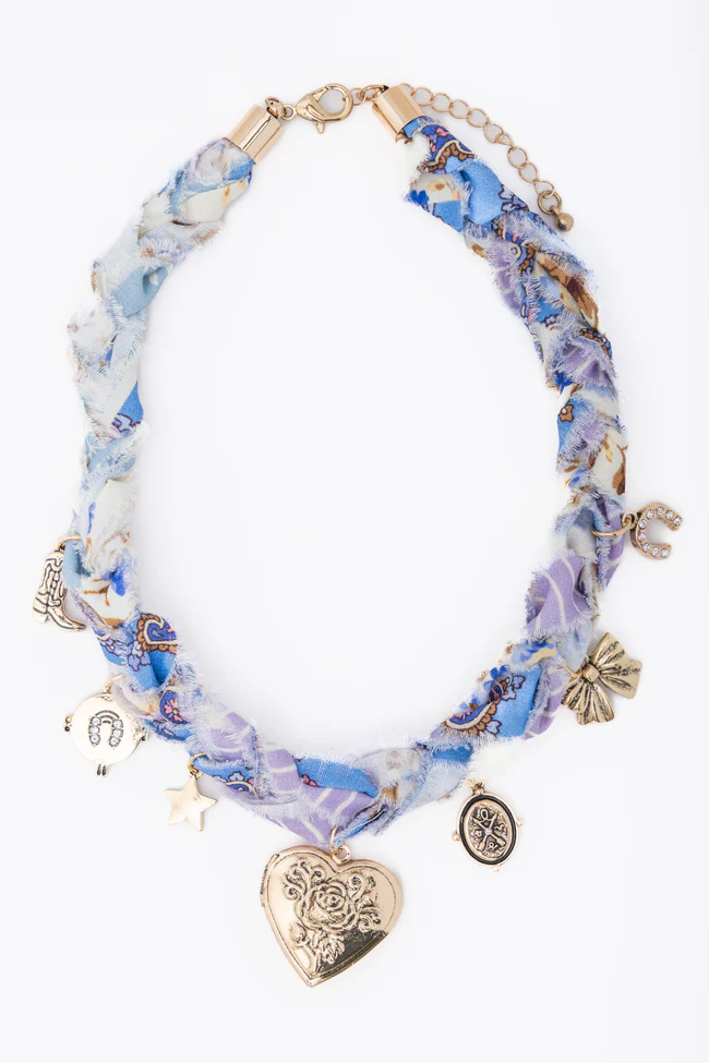 Jana Blue Braided Charm Necklace SALE - Image 2