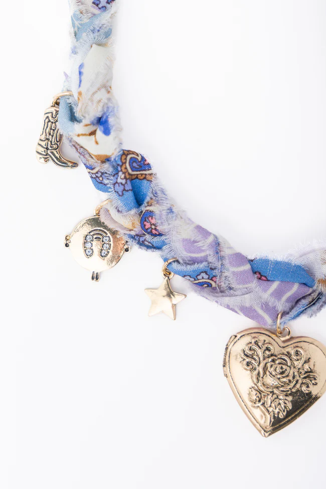 Jana Blue Braided Charm Necklace SALE - Image 4