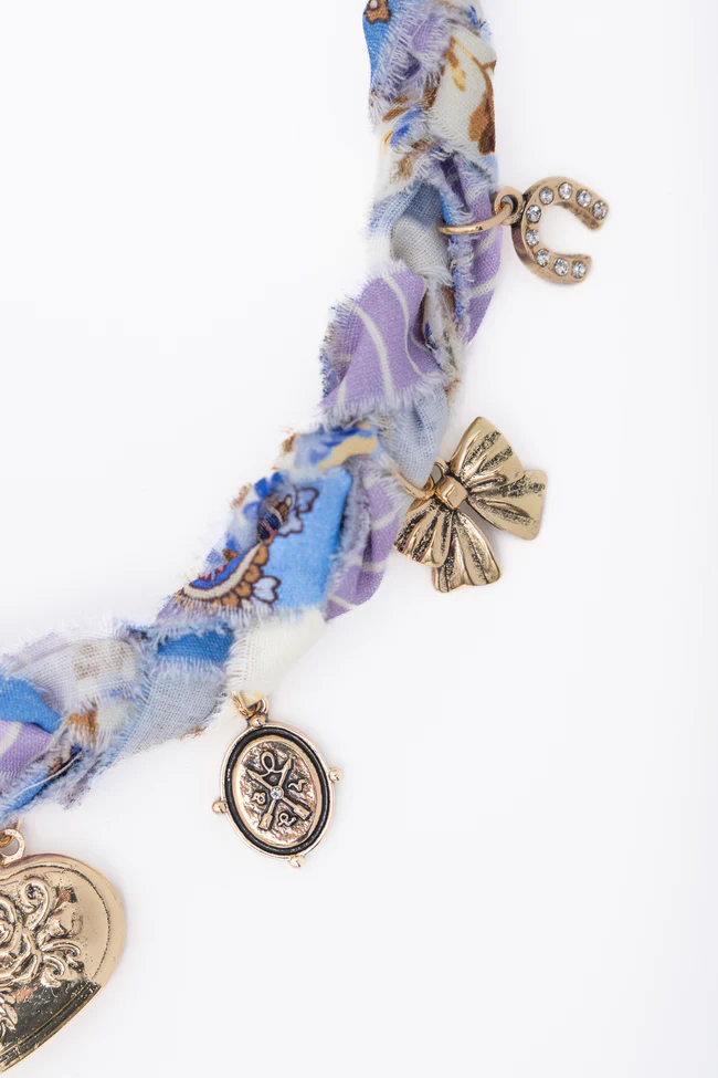 Jana Blue Braided Charm Necklace SALE - Image 5