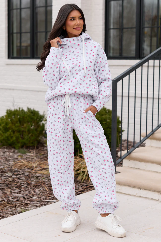 Jolie Pink Floral Sweatpants - Image 2