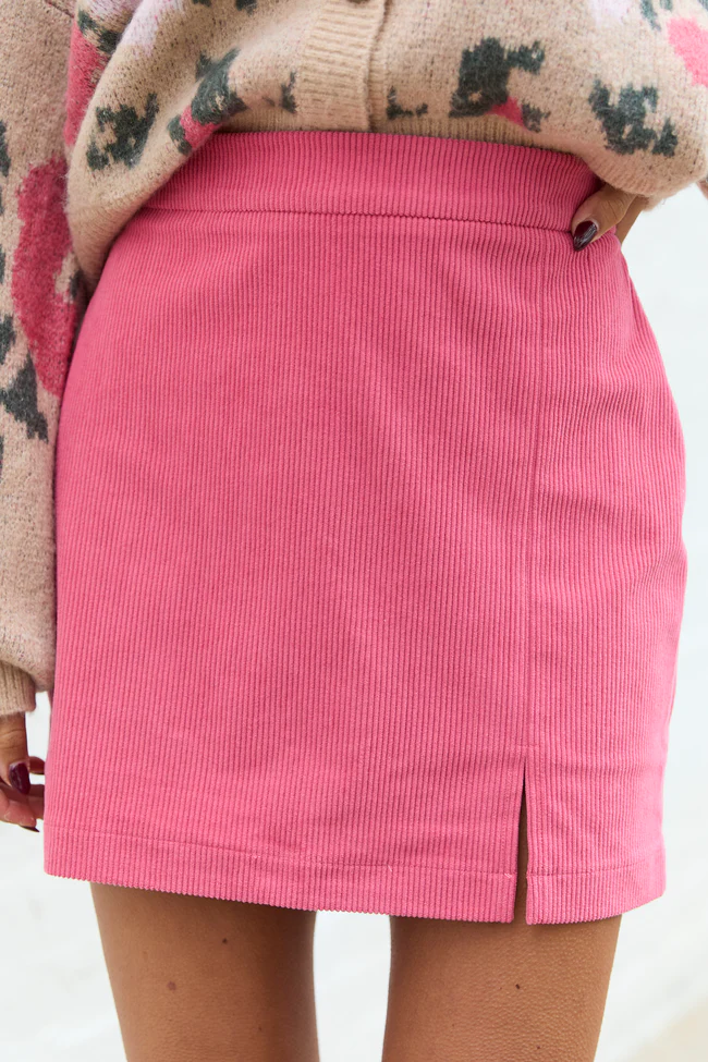 Jules Mauve Corduroy Mini Skirt FINAL SALE