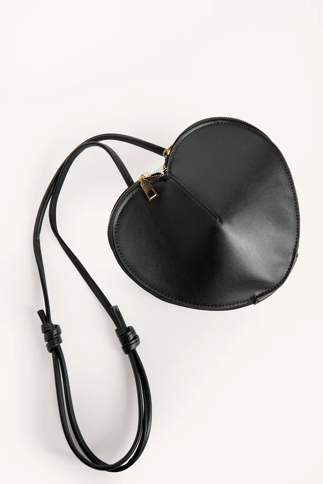Kelsey Black Heart Handbag FINAL SALE