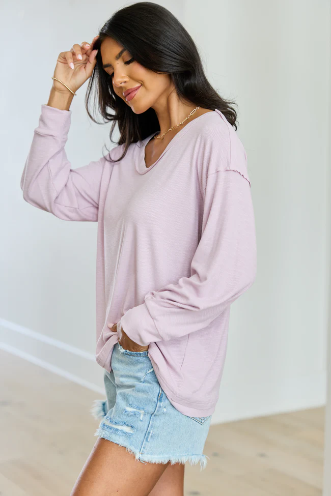 Kendall Mauve Scoop Neck Tunic - Image 4