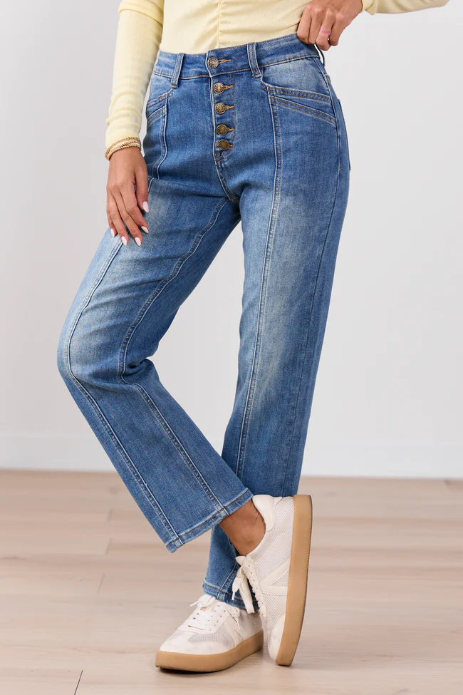 Kendall Seamed Straight Leg Jeans FINAL SALE
