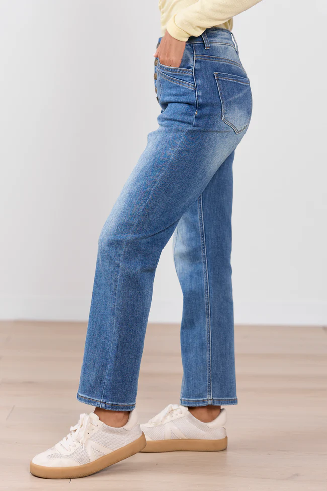 Kendall Seamed Straight Leg Jeans FINAL SALE - Image 4