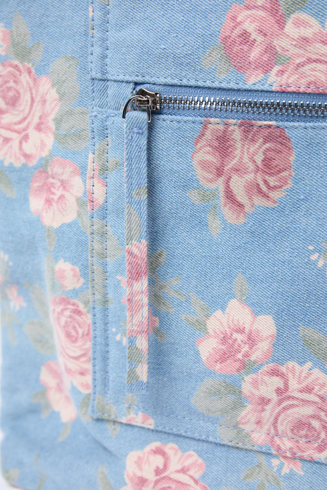 Kian Denim Rose Tote FINAL SALE - Image 3