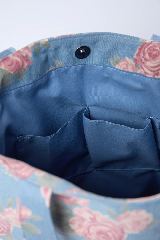 Kian Denim Rose Tote FINAL SALE - Image 4