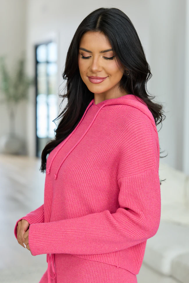 Kitt Pink Hoodie Lounge Sweater SALE - Image 4
