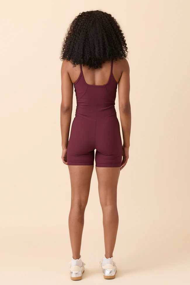 Kyndal Burgundy Active Onesie FINAL SALE - Image 4