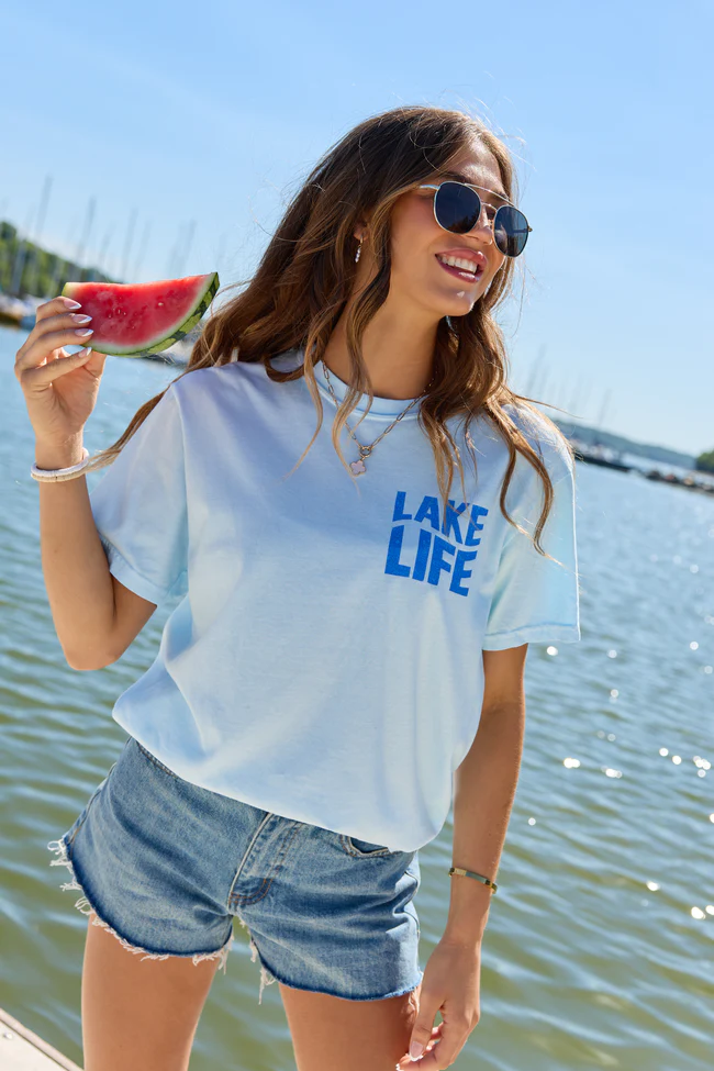 Lake Life Light Blue Graphic Tee - Image 2