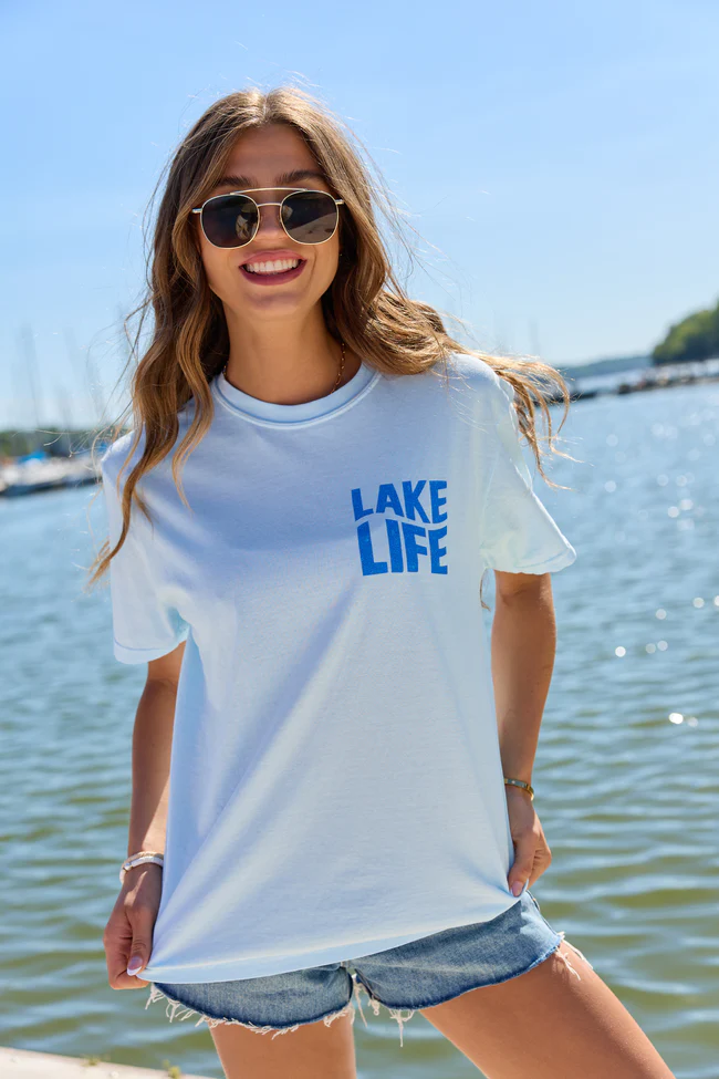 Lake Life Light Blue Graphic Tee - Image 4