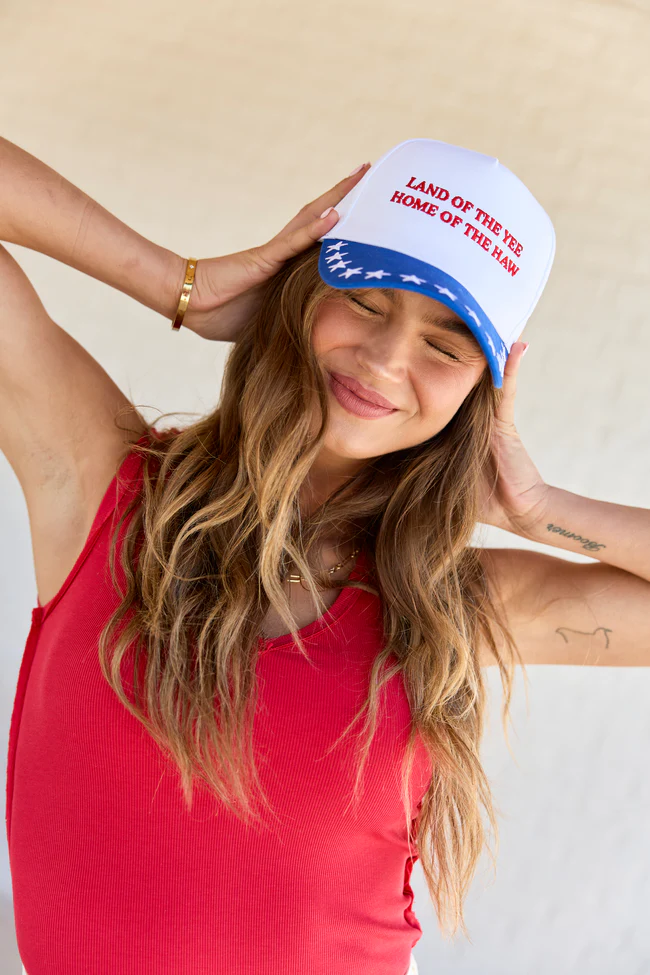 Land Of The Yee Home Of The Haw Trucker Hat - Image 2