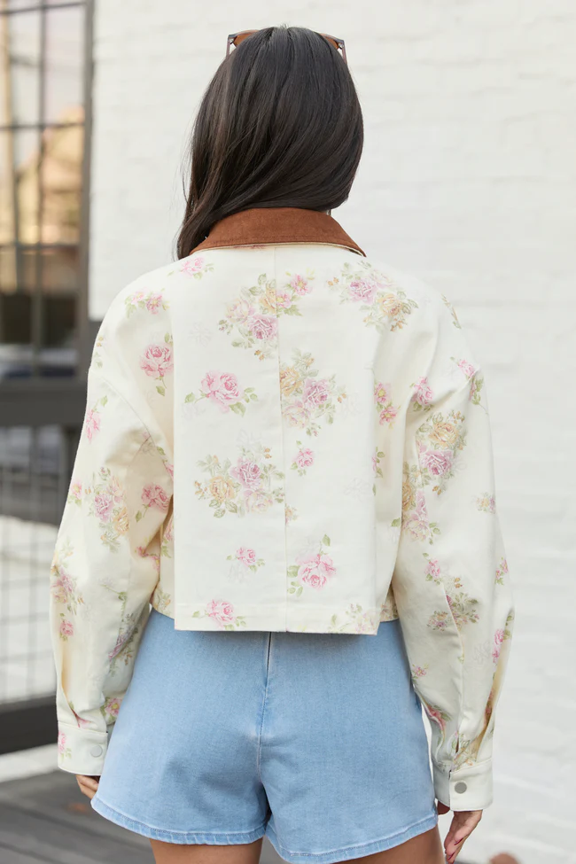 Lane Floral Crop Barn Jacket FINAL SALE - Image 4