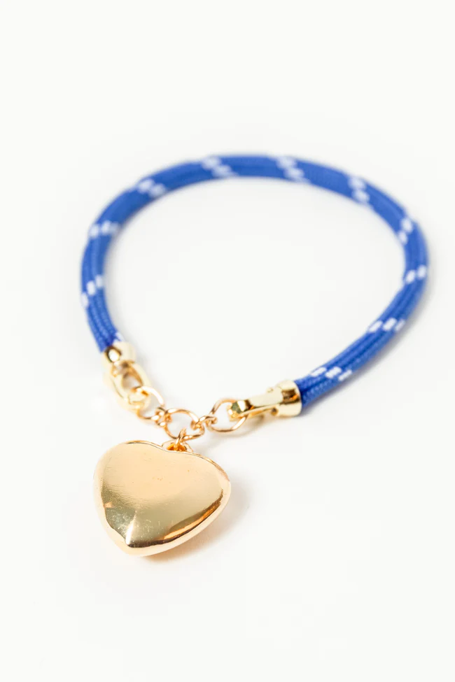Lea Blue Puff Heart Bracelet FINAL SALE - Image 3