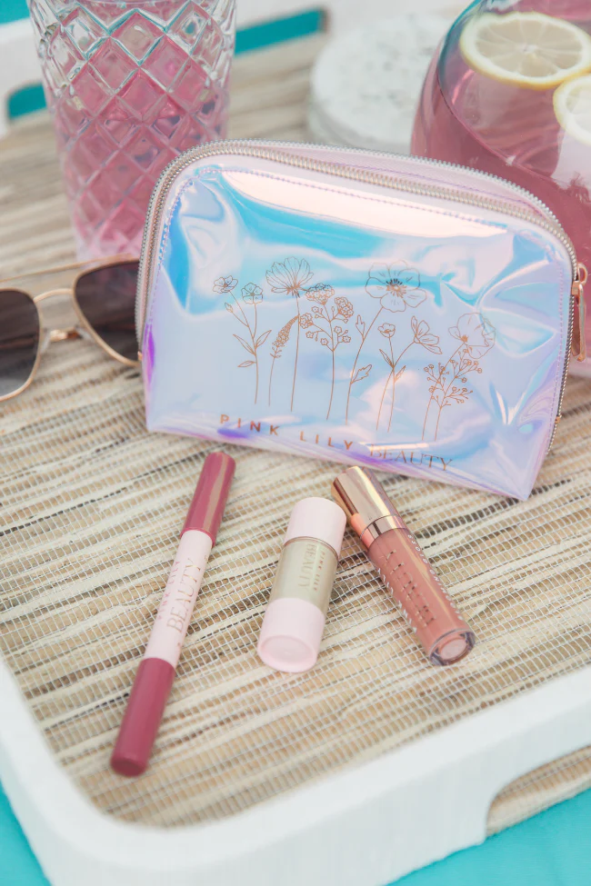 Let Your Confidence Bloom Beauty Bag Iridescent FINAL SALE - Image 5