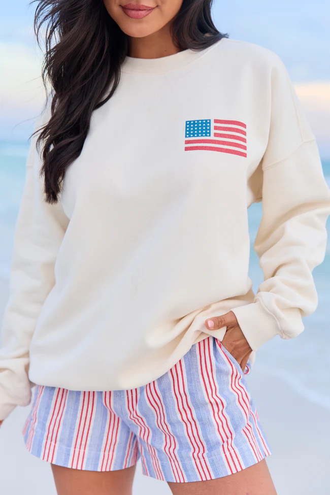 Live Free Cream Graphic Sweatshirt - Image 2