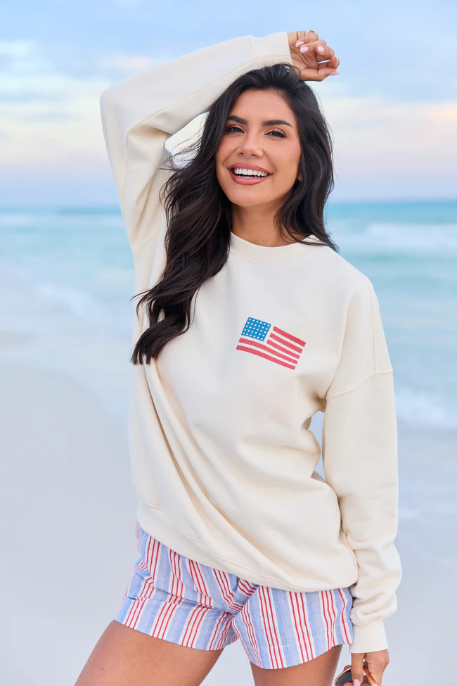 Live Free Cream Graphic Sweatshirt - Image 3
