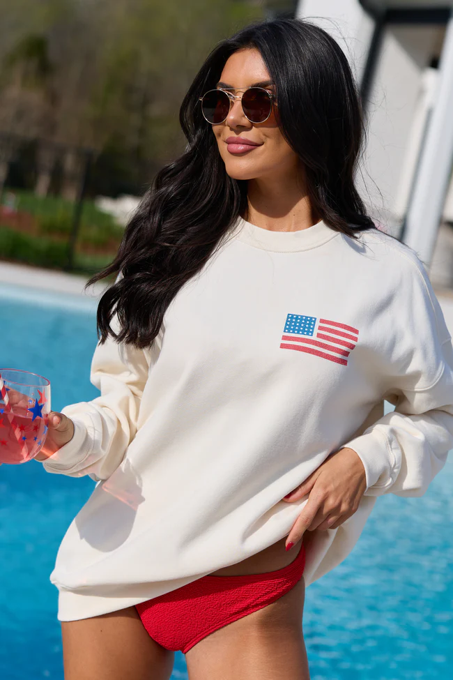 Live Free Cream Graphic Sweatshirt - Image 5