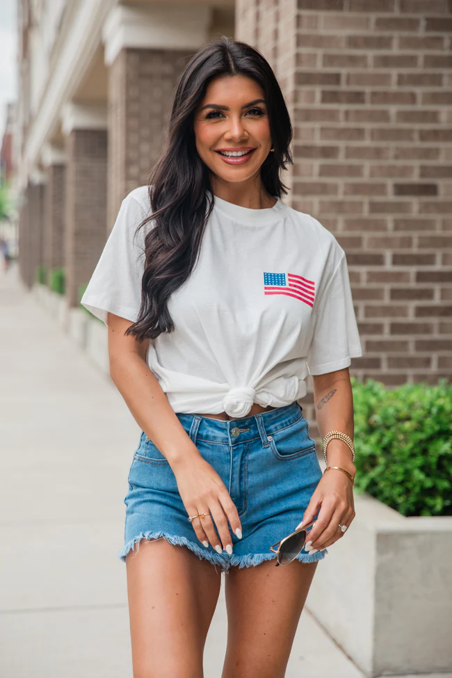 Live Free White Graphic Tee - Image 3
