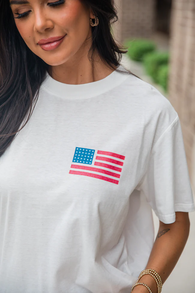 Live Free White Graphic Tee - Image 4