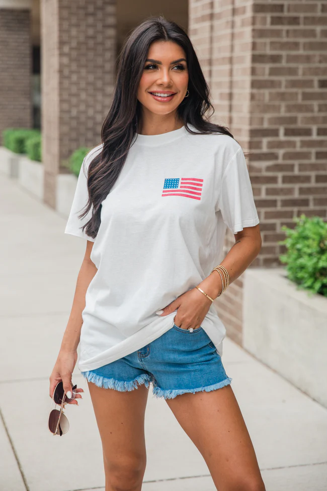 Live Free White Graphic Tee - Image 5