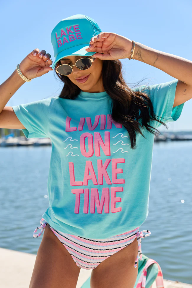 Livin' On Lake Time Mint Graphic Tee