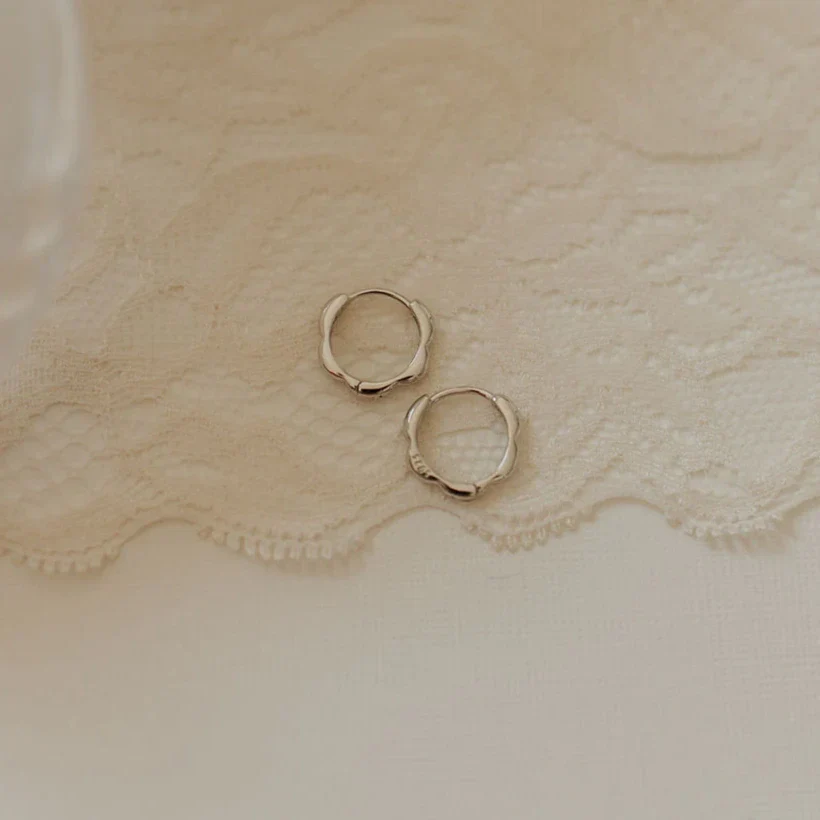 Lola Floral Hoop Earrings - Image 5