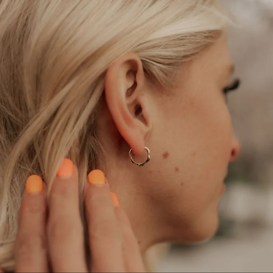 Lola Floral Hoop Earrings - Image 6