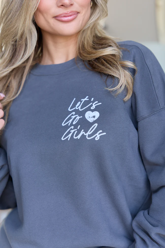 Lucky Cowgirl Dark Grey Graphic Sweatshirt - Image 2