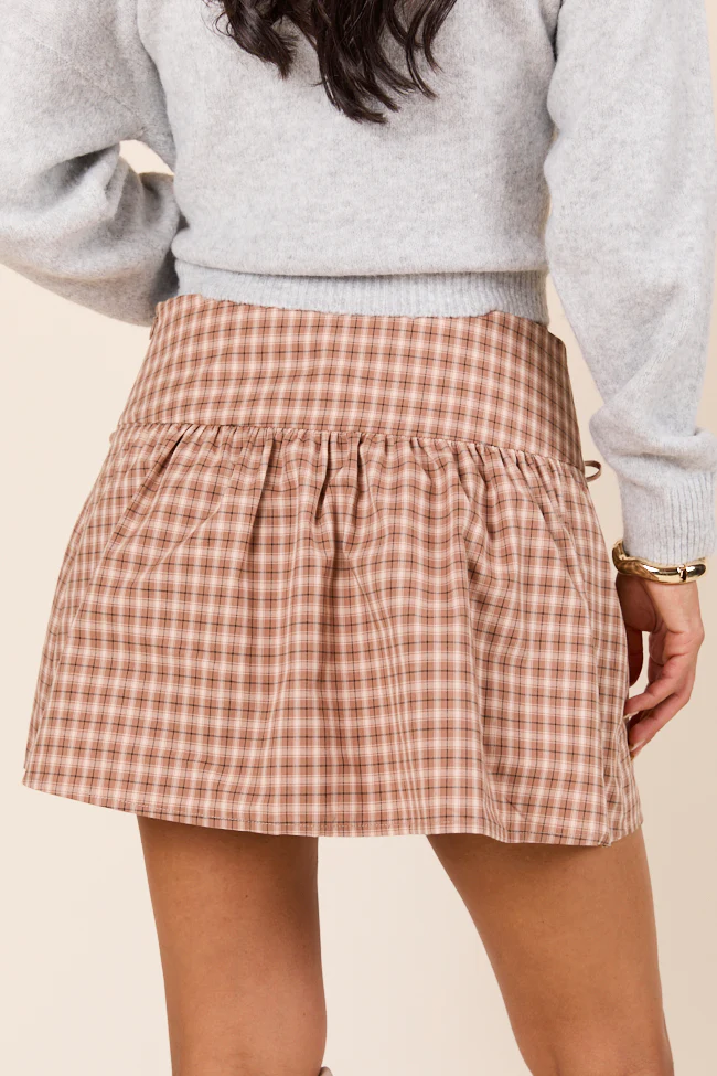 Lynette Brown Plaid Skirt FINAL SALE - Image 6