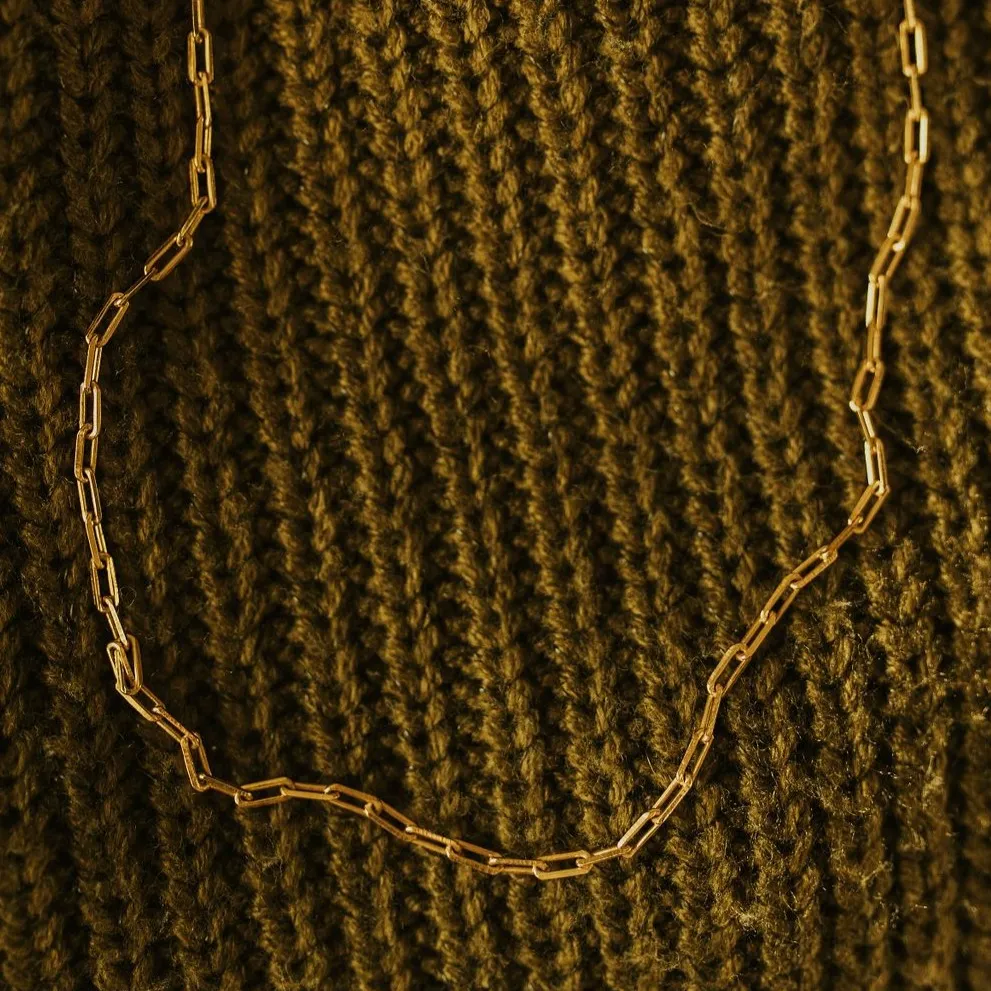 Madeline Gold Filled Paperclip Necklace - Image 3