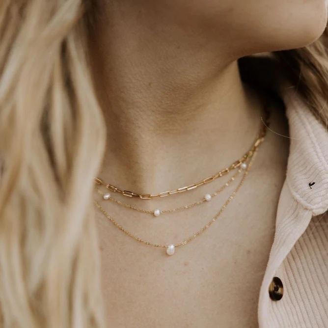 Madeline Gold Filled Paperclip Necklace - Image 7