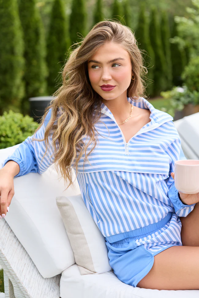 Mallory Blue Striped Pullover - Image 3