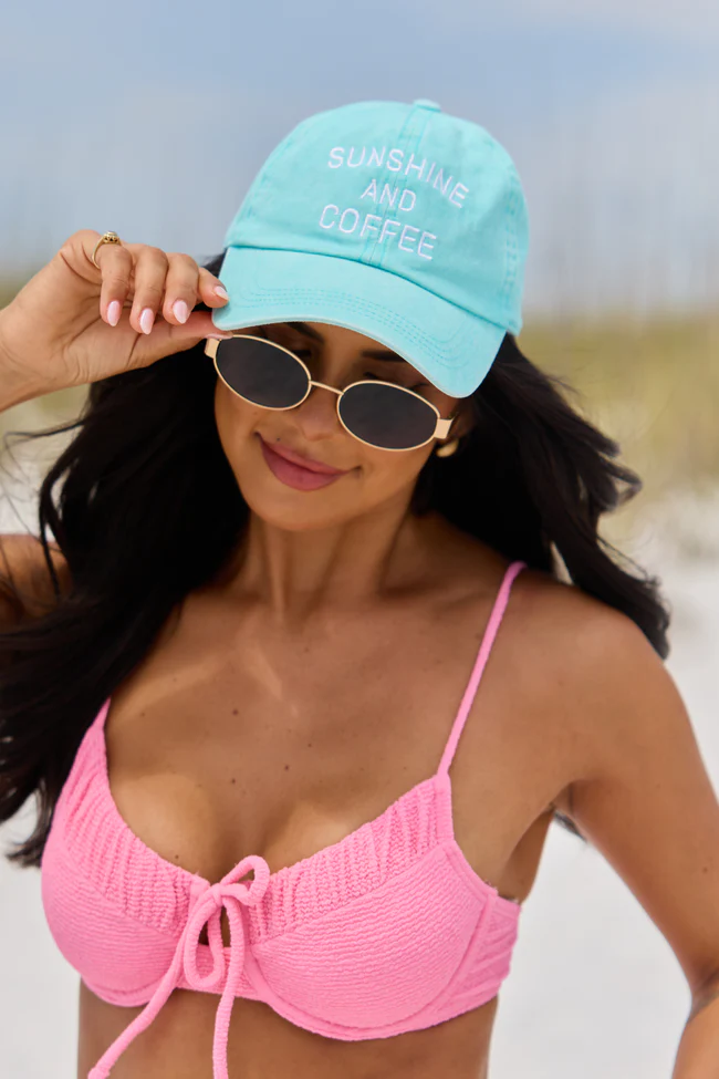 Mint Sunshine And Coffee Baseball Hat DOORBUSTER