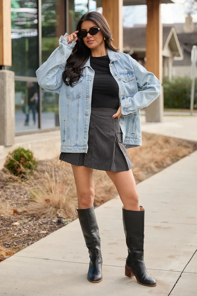 Monty Black Pleated Mini Skirt FINAL SALE - Image 2