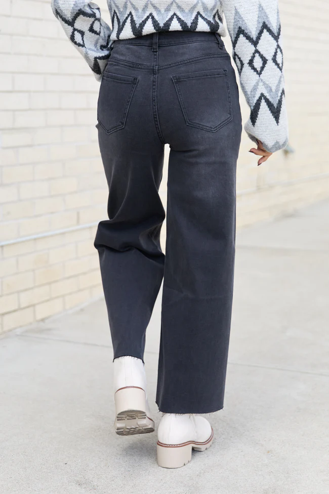 My Favorite Stretchy Black Wide Leg Jeans DOORBUSTER - Image 4