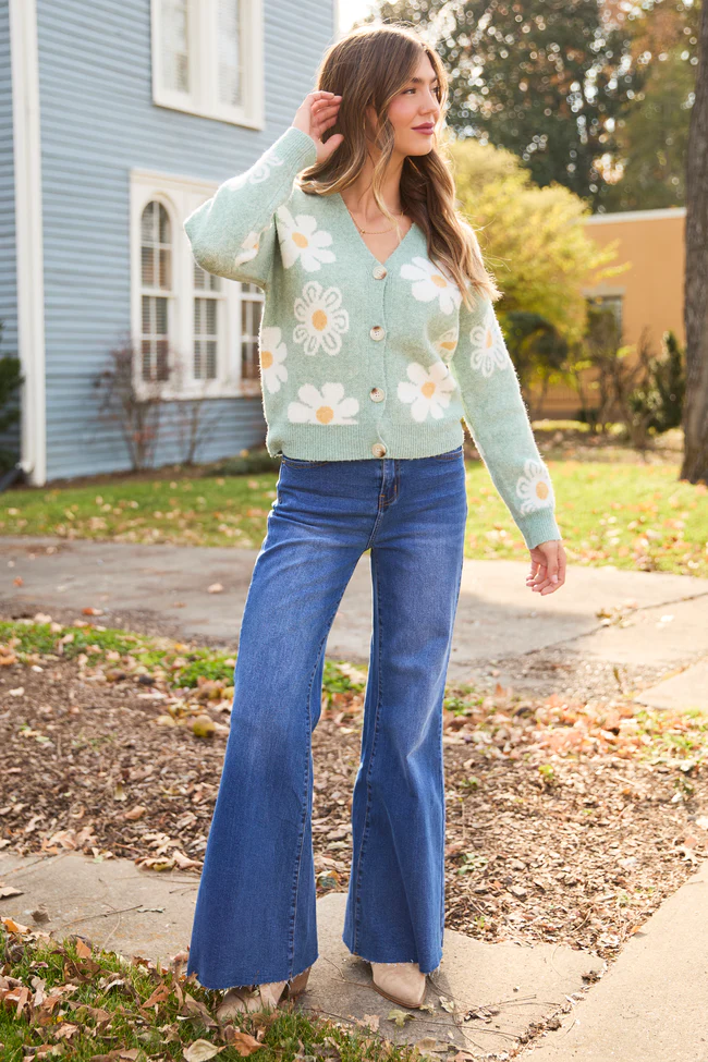 My Favorite Stetchy Dark Wash Relaxed Flare Jeans FINAL SALE - Image 2
