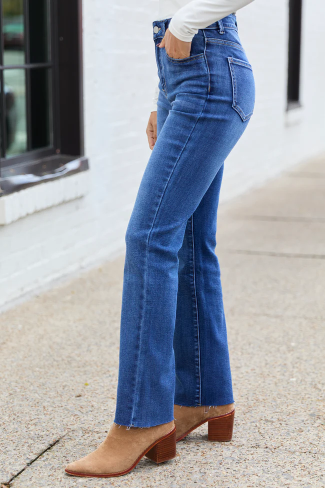 My Favorite Stretchy Dark Wash Straight Leg Jeans - Image 3