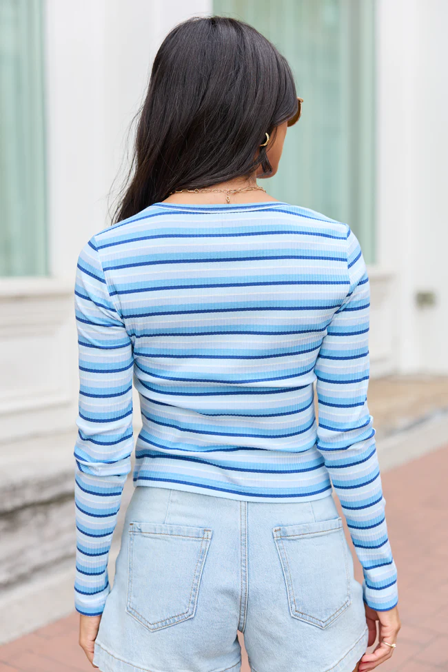 Mynzi Blue Striped Top - Image 5