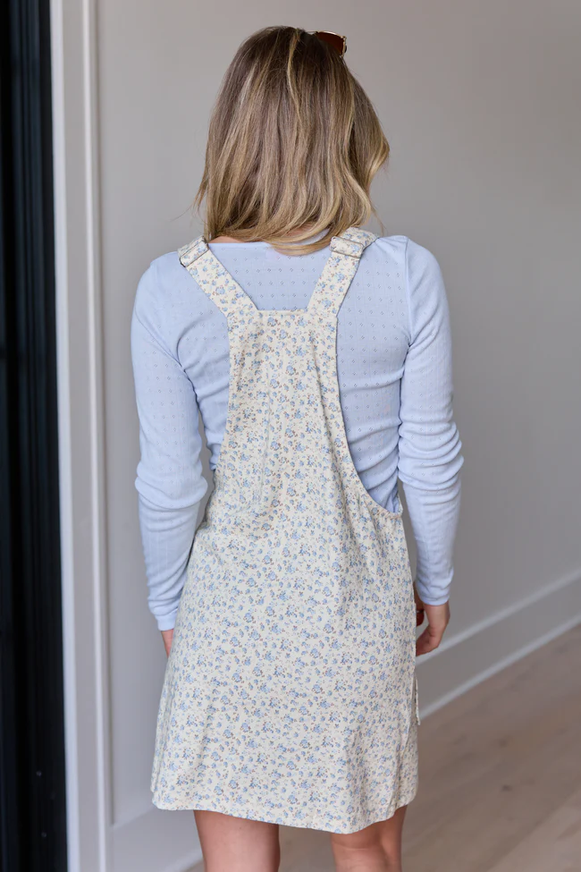 Chase Blue Floral Overall Dress FINAL SALE - Image 4