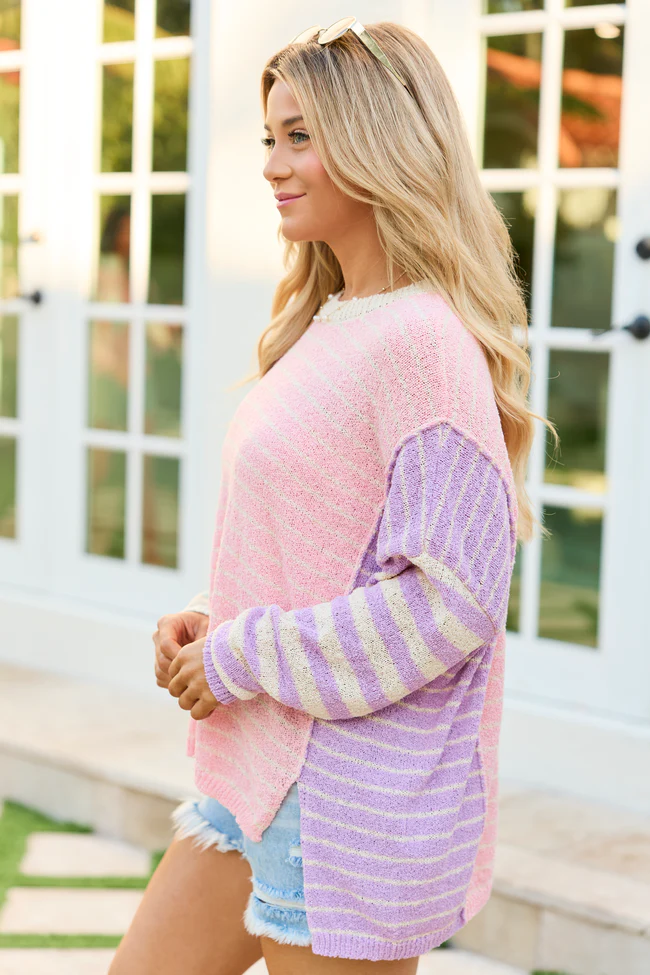 Kailynn Oversized Multi-Stripe Sweater - Image 4