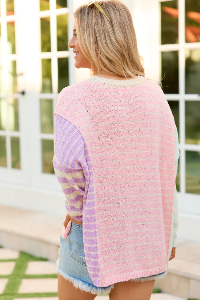 Kailynn Oversized Multi-Stripe Sweater - Image 5