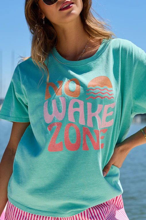 No Wake Zone Mint Graphic Tee - Image 5